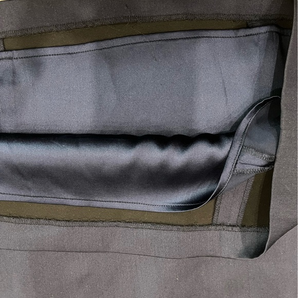 [6] Elie Tahari Dress Silk Blue Sleeveless Scoop Neck Pleat Bodice Sheath - Picture 7 of 10